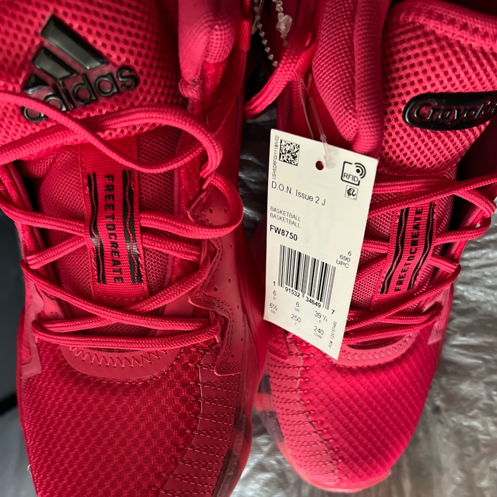 New Adidas Pink Crayola Basketball Shoe